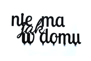 Nowoczesny wieszak na ubrania. Wieszaki designerskie na ubrania. Wieszak do domu na przedpokój. cytat