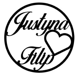 Koło z imionami Justyna Filip
