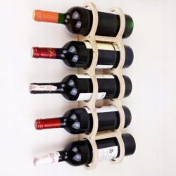 Wieszak regał stojak półka na wino drewniany3