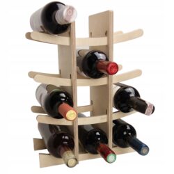 Wieszak regał stojak półka na wino drewniany