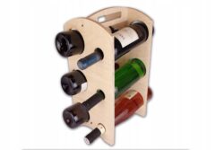 Regał stojak półka na wino drewniana 6 butelek