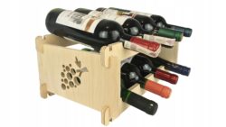 Regał stojak półka na wino drewniana 8 butelek
