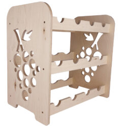 Regał stojak półka na wino drewniany 12 butelek