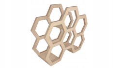 Regał stojak półka na wino drewniana 6 butelek