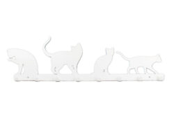 Wieszak ścienny na ubrania klucze Koty Kot XL 63cm