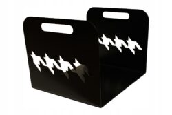 Stojak koszyk na drzewo drewno kominek kosz 3model