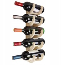 Wieszak regał stojak półka na wino drewniany