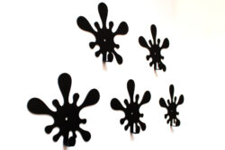 Metalowy Wieszak ścienny na ubrania klucze KLEKS