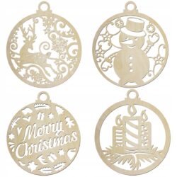 Bombka bombki drewniane dekoracja świąteczna 96 wz