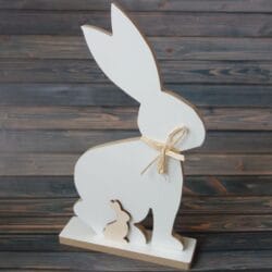 Zając Wielkanocny stojący z podstawką -ZW1