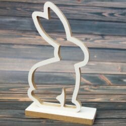 Ażurowy Zając Wielkanocny z podstawką -ZW12