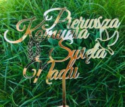 Topper na tort Pierwsza Komunia Święta z imieniem TKSPZ2