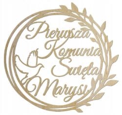 Wianek z imieniem na Komunię Świętą PKS-G