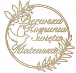 Wianek z imieniem na Komunię Świętą PKS1-S