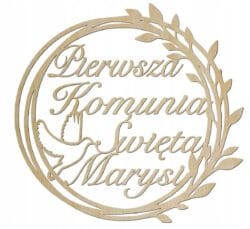 Wianek z imieniem na Komunię Świętą