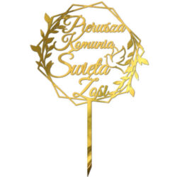 Topper na tort Pierwsza Komunia Święta z imieniem TKSPZ-7