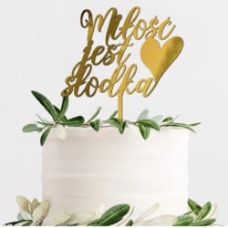 Topper na tort Ślub wesele