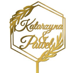 Topper na tort Ślub wesele TWZ-8